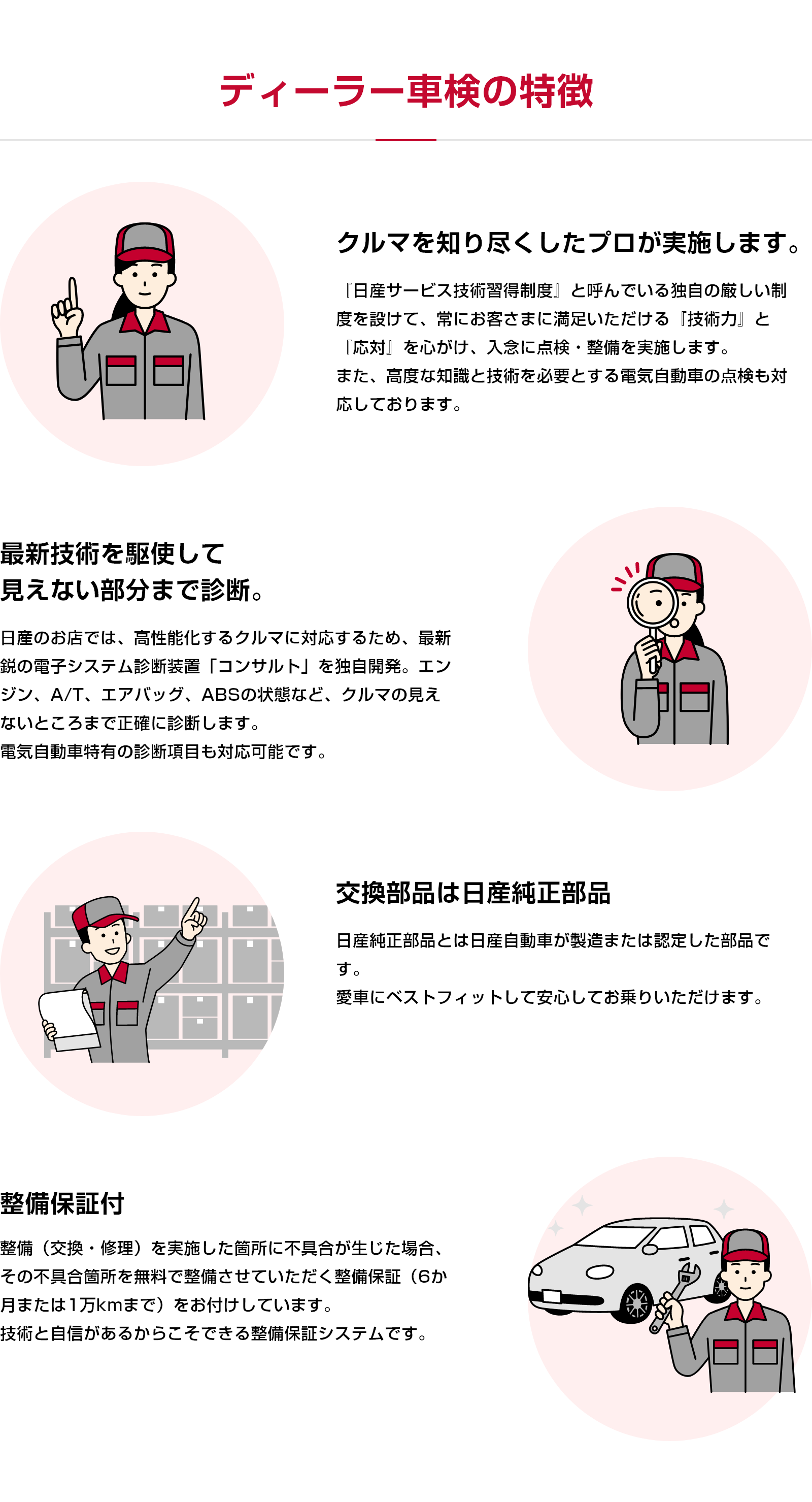 ディーラー車検の特徴